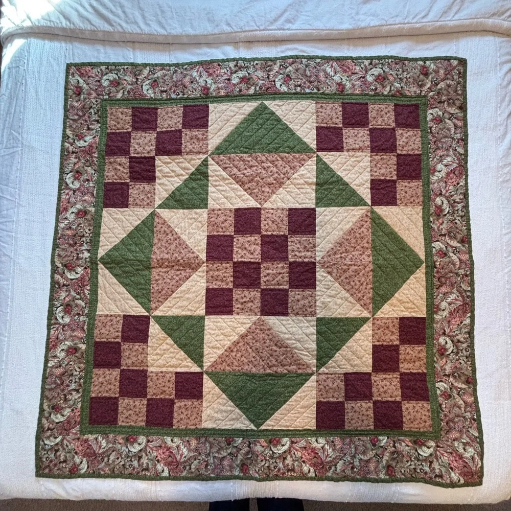 Handmade Lap Quilt in Rich Colors